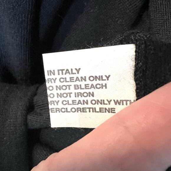 Bergdorf Goodman Black Cashmere Silk Turtleneck Sweater Womens Large - Picture 6 of 6